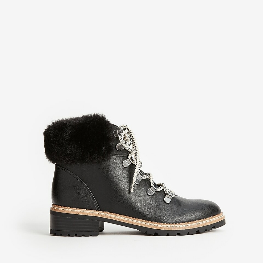 Faux Fur Hiker Boots EXPRESS